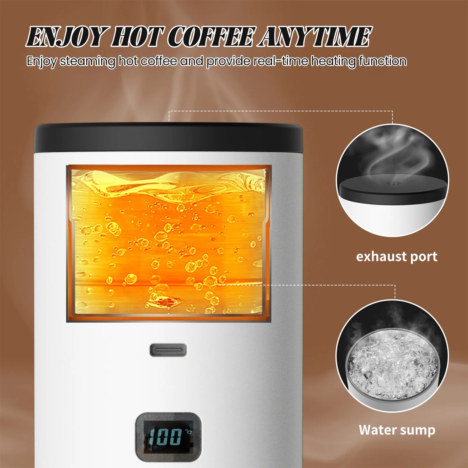 Portable 3-in-1 Coffee Maker, 20Bar USB Espresso Machine for Travel Car Home, Fast Heating Compact Design