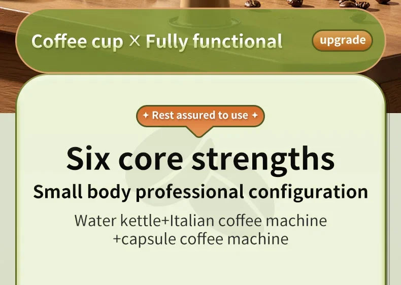 2-in-1 Wireless Electric Espresso Coffee Machine for Car & Home Camping Portable Coffee MakerCapsule Powder Travel Coffee Maker