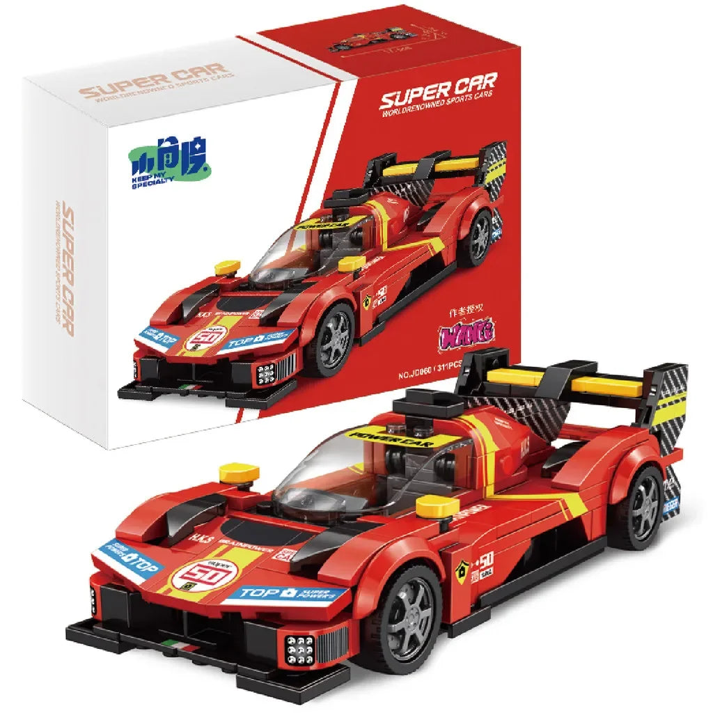 11 Types Speed Champions Car Hypercar Building Blocks MOC Construction Bricks Famous Sport Vehicle Toys Gift For Children Kids