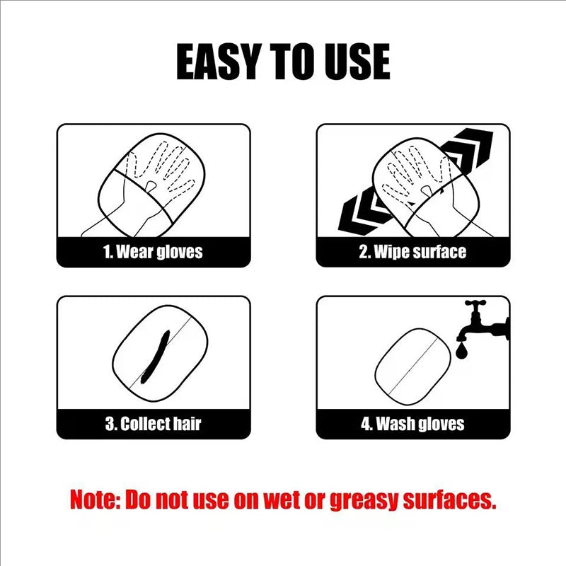 Pet Grooming Gloves Static Dedusting Brush Pet Hair Remover Brush Removing Dog Cat Hair From Sofa Carpet Clothes Tool Supplies