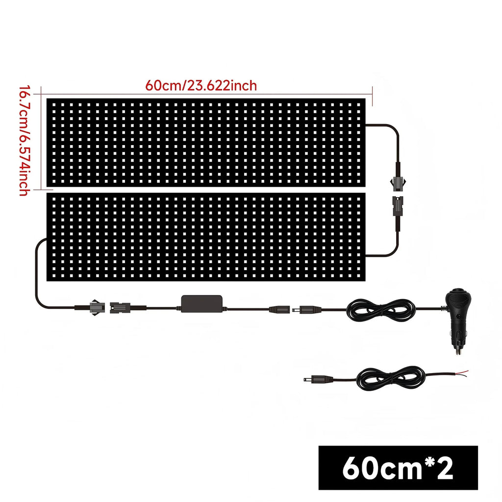 Truck Car Devil Eye LED Matrix Pixel Panel Light APP Remote Control Soft Foldable Lighting Scrolling For Board Windshield 12/24V