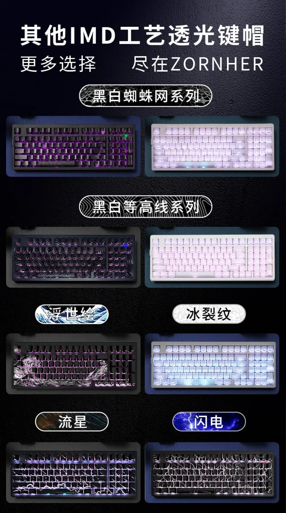 ZORNHER Zuohe ZH980 Mechanical Keyboard Custom RGB Gasket 3mode Hot Swap bluetooth wireless keyboard Desk gaming accessories