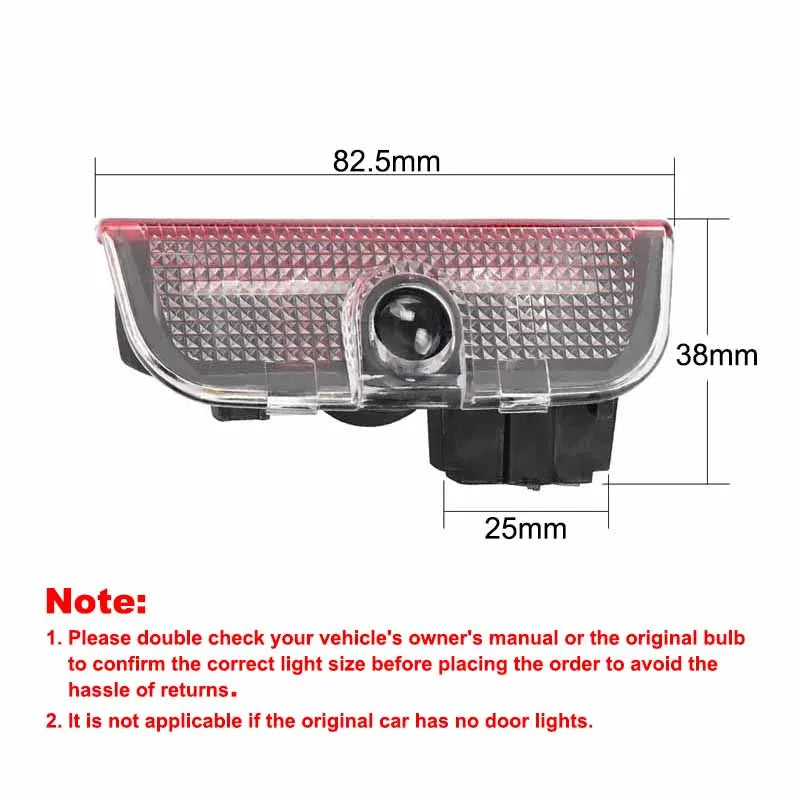 Hot Sale Accessories LED Car Door Logo Projector Lights for VW Golf 5/6/7, R/GTI/GTD/GTE, Touareg, CC, Passat (B6 - B9), C6-C8