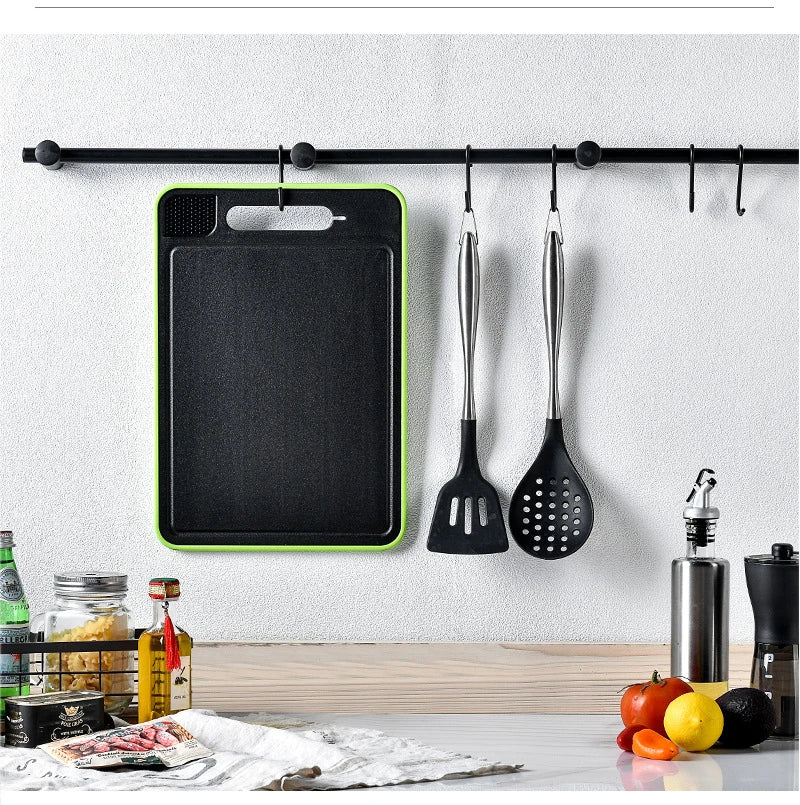 Double-side Cutting Board With Defrosting Function Chopping Board Kitchen Grinding Cutting Board With Knife Sharpener