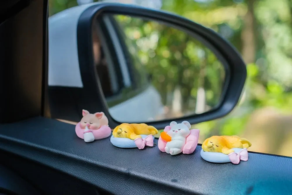Cute Cars Accessories Funny Kawaii Animal Ornament Auto Central Control Screen Rearview Mirror Decor Car Accessories Interior