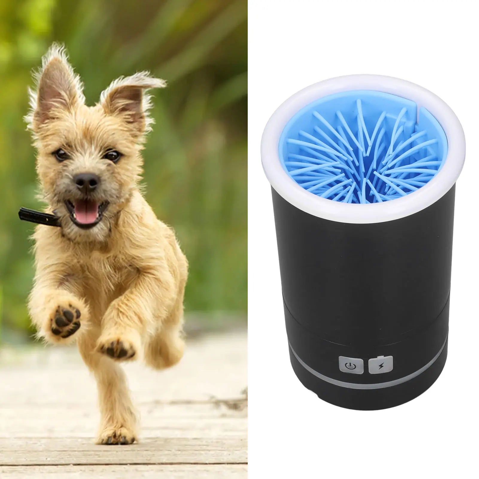 Pet Paw Washer Automatic USB Rechargeable Soft Brushes Portable Dog Foot Cleaner for Small Medium Dogs