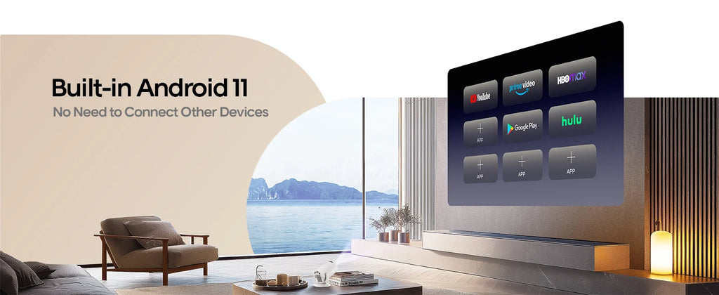 Magcubic HY300 Pro+ 4K Android 11 Portable Projector 8000 Lumens WiFi 6 BT5.4 Outdoor Theater 5W HiFi Speaker 720P HD Supported