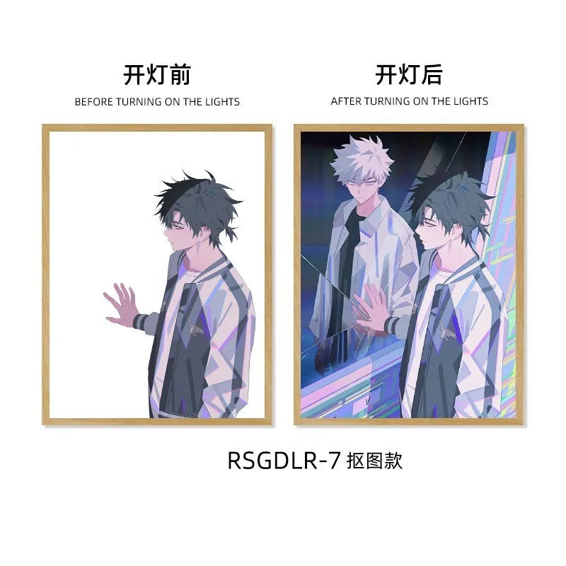 Link Click LED Light Box Painting Picture Frame Charles Lucas Jo  Anime peripherals Night Light Decoration Photo Frame Gift