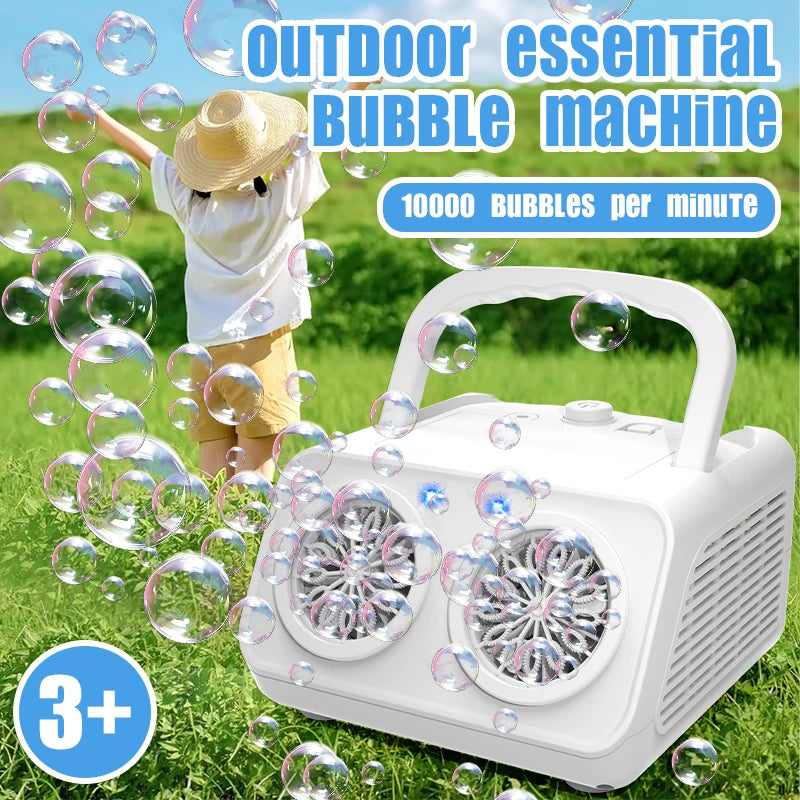 Handheld automatic bubble machine, children's portable bubble machine outdoor wedding game bubble water without battery
