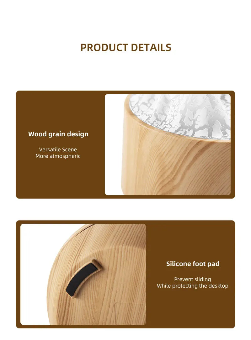 Volcano Bedroom Humidifier with Remote Control Fog Output Spray Desk Atmosphere Lamp Essential Oil Diffuser for Bedroom Home
