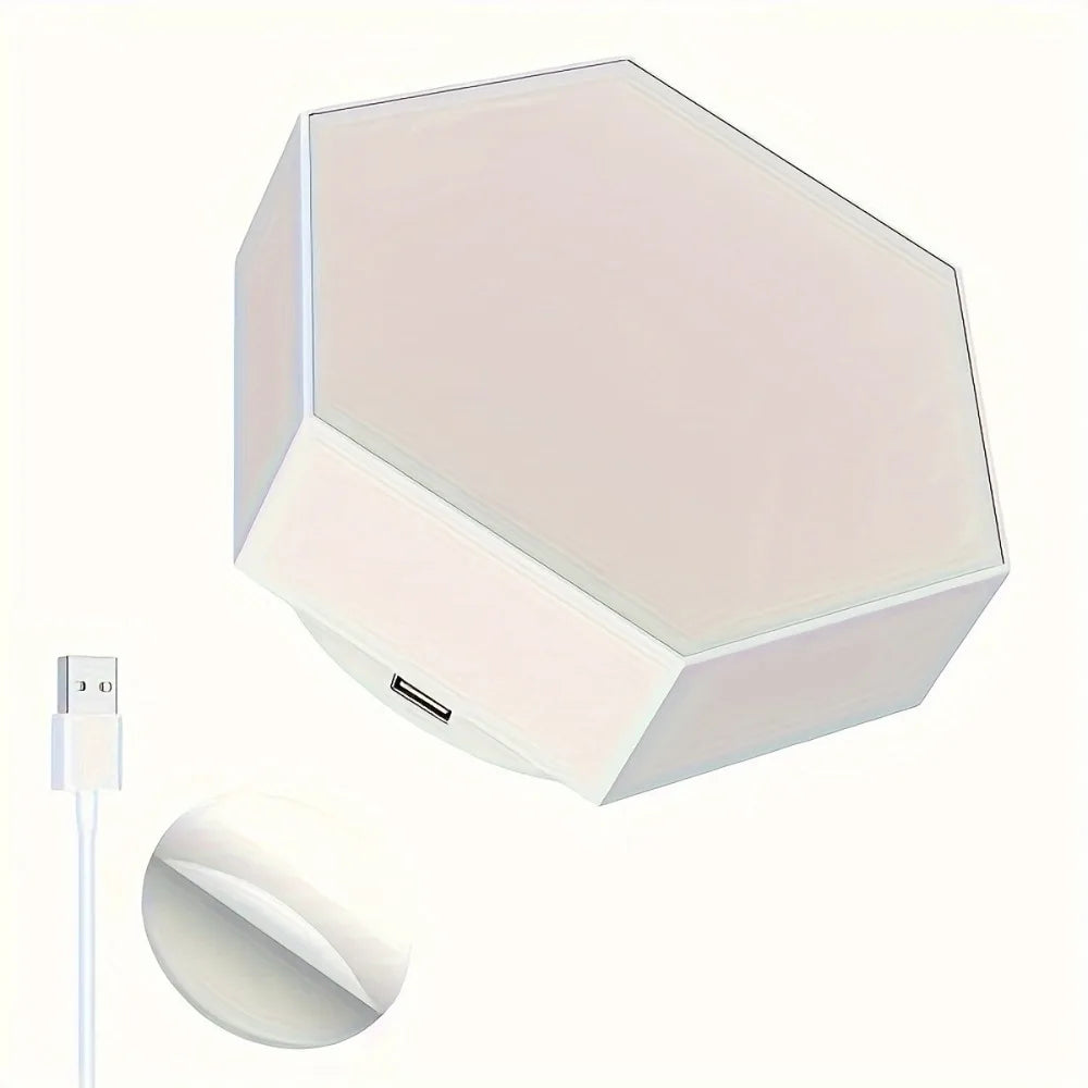 1pc Touch Sensitive Night RGB Lighting, Geometric Module DIY Assembly Night Light,For Living Room, Bedrooms, DIY Lovers