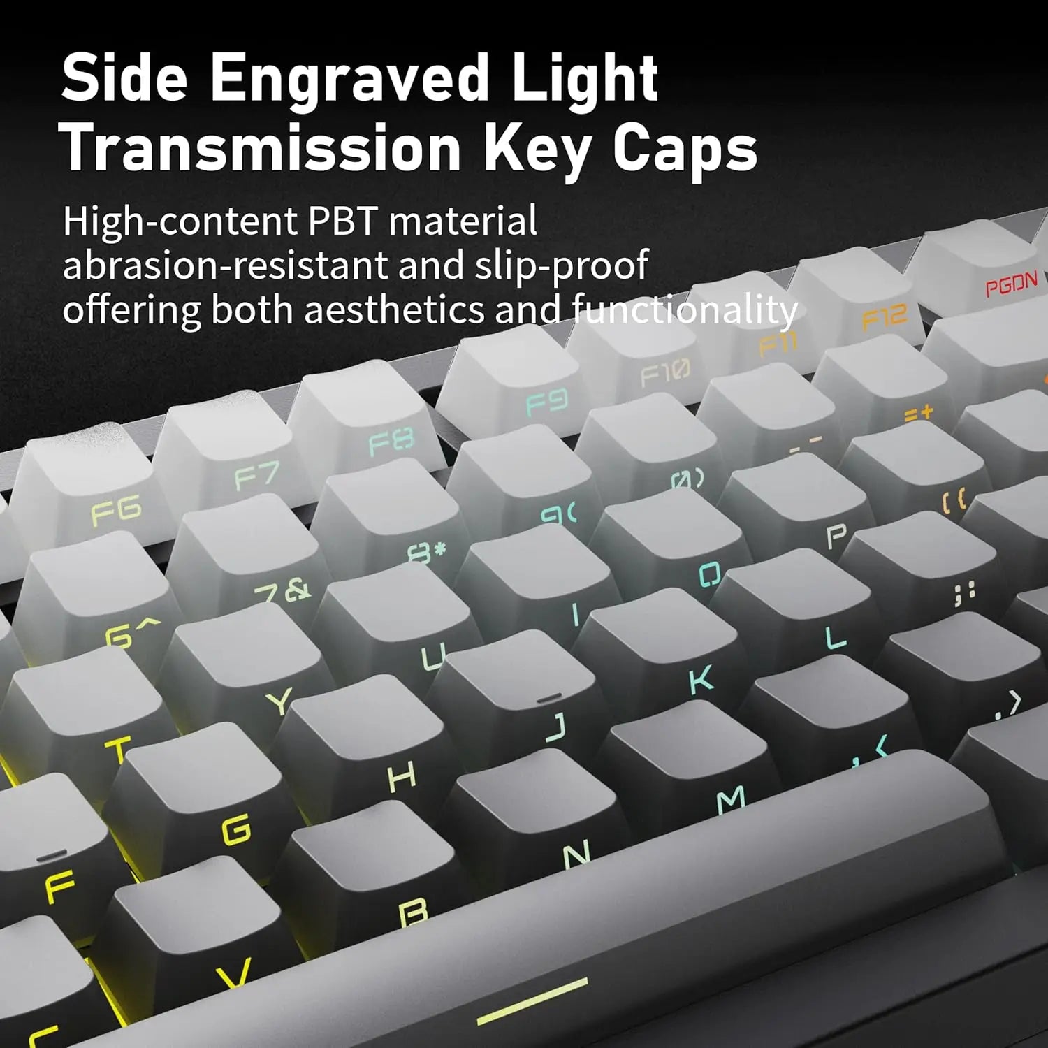 ZORNHER ZH870 Wireless Mechanical Keyboard 80% Black Custom Creamy Sound Keyboard Gaming  Lighted Up Black Topographic Keycap