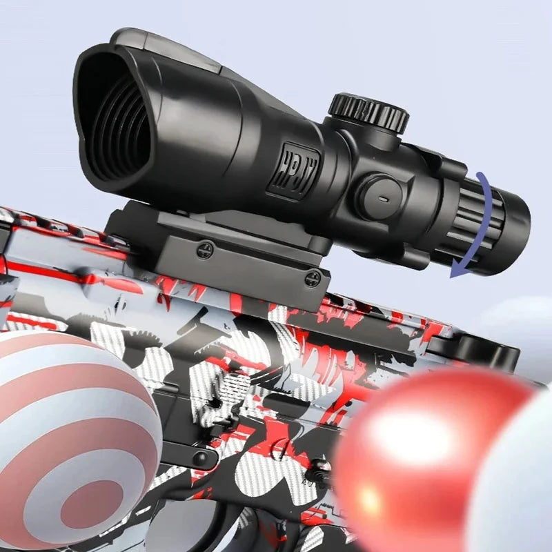 M416 Toy Gun 7.4V High-speed Burst Gel Ball With Orange Plug And Double Magazine For Outdoor Interactive Parent-child Games.