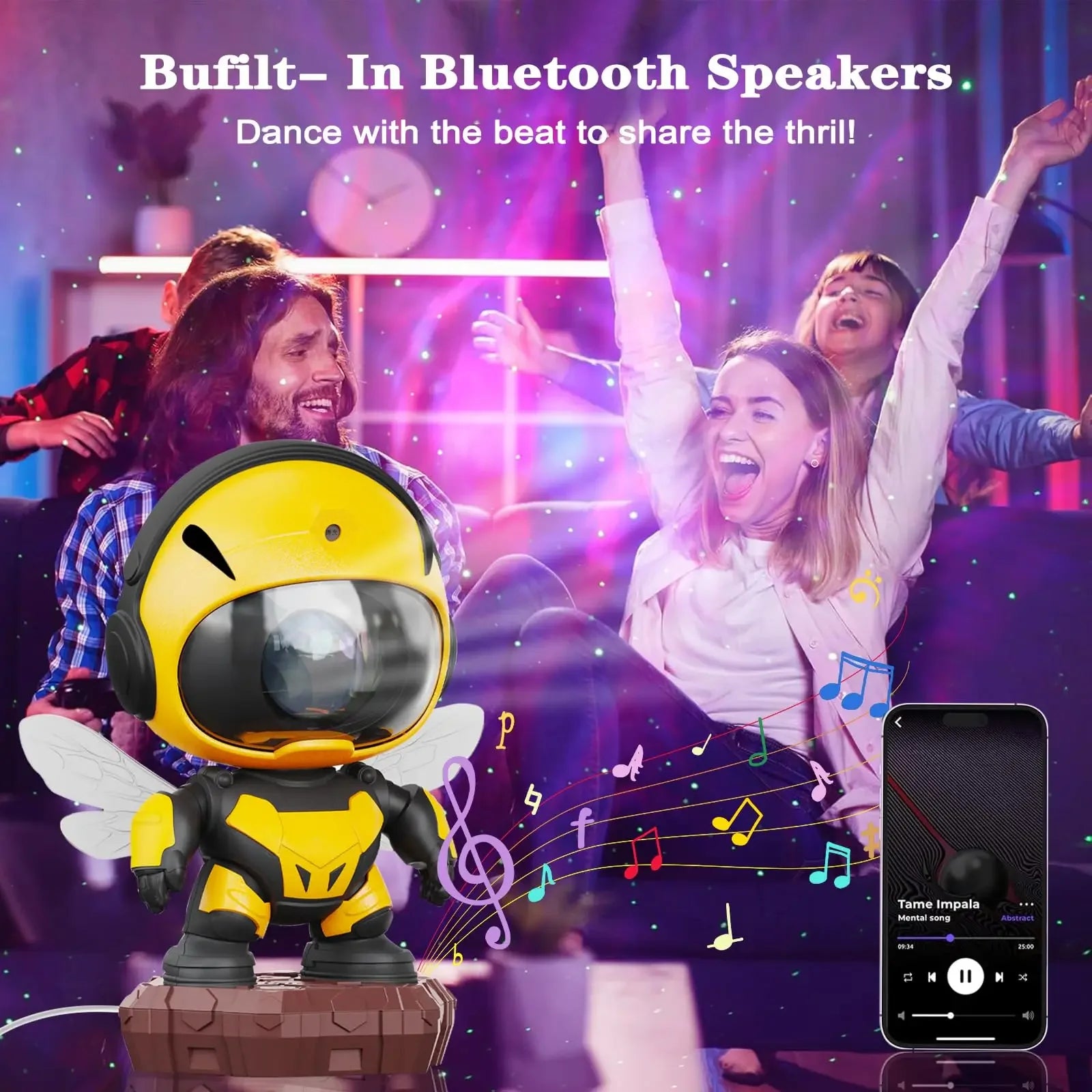 Star Galaxy Night Light Projector for Kids Bedrooms Decoration Star Projector Little Bee Projector Lamp Galaxy Projector