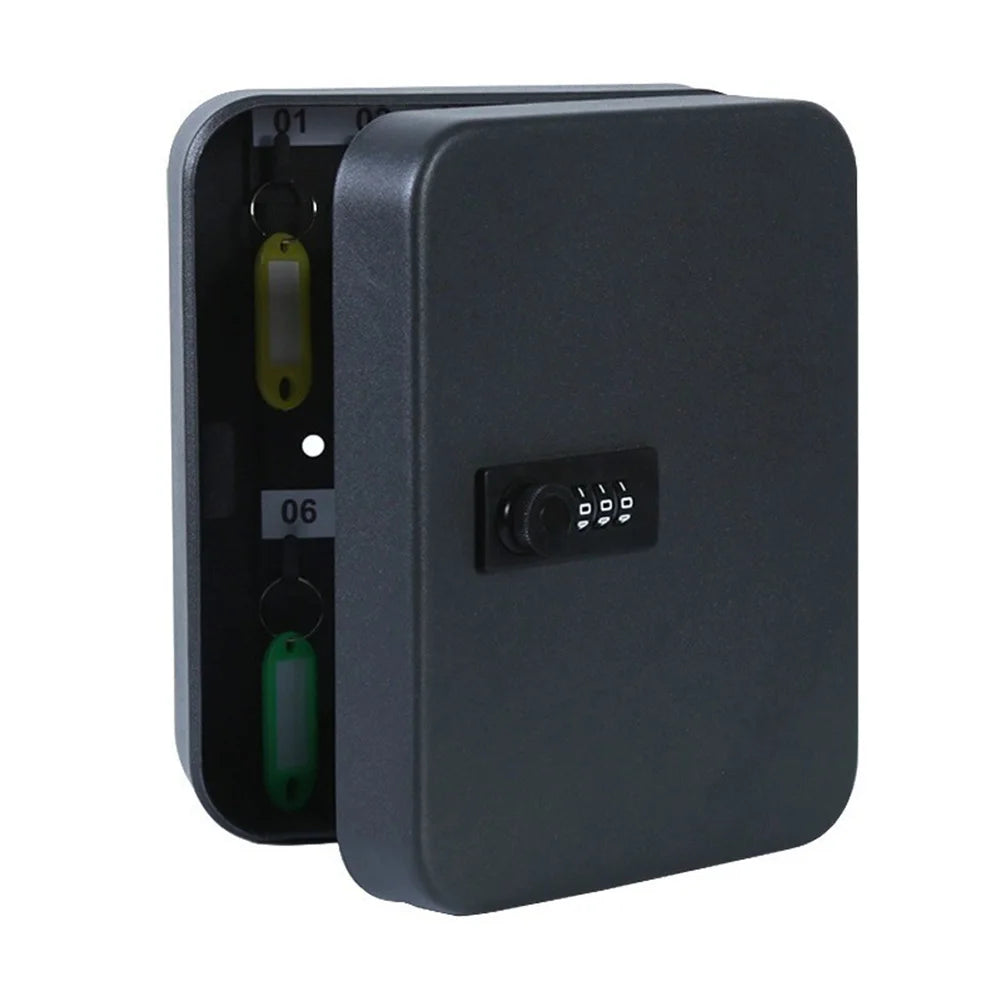 Combination Key Cabinet 20 Key Hooks Key Box Wall Mounted with Key/Code Lock Locking Key Organizer Key Cabinet Security Lock Box