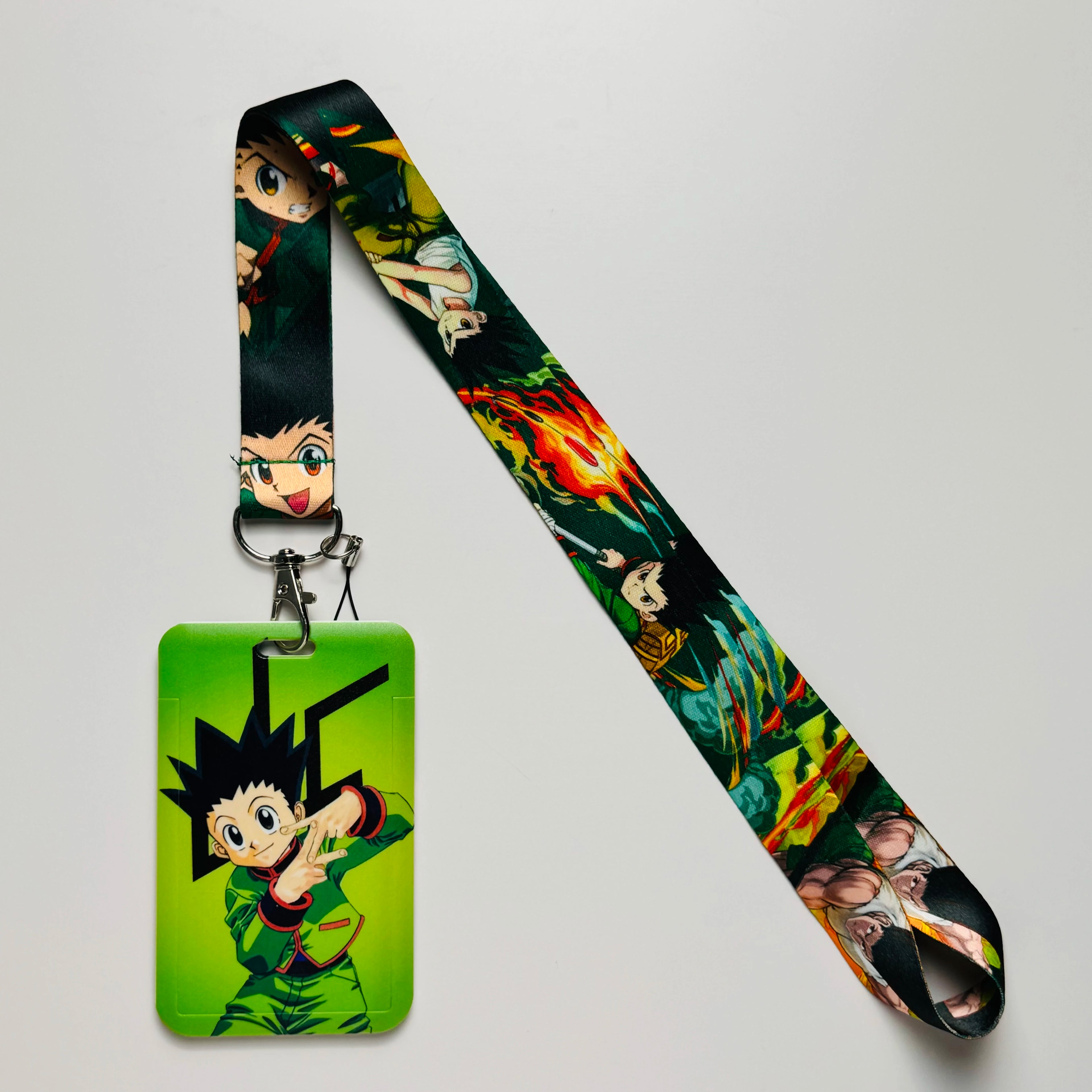 Anime Characters Card Holder Lanyards Keys Neck Strap Card Badge Keychain ID Credit Bus Card Cover Hang Rope Lariat Lanyard