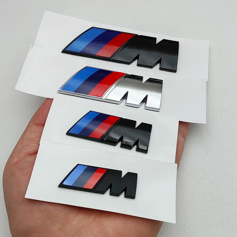 BMW M Tri-Color Emblem Badge for 1/3/5/7 Series X1 X3 X5 X6 Waterproof Fender & Trunk 3D Logo Sticker M Sport Car Accessories