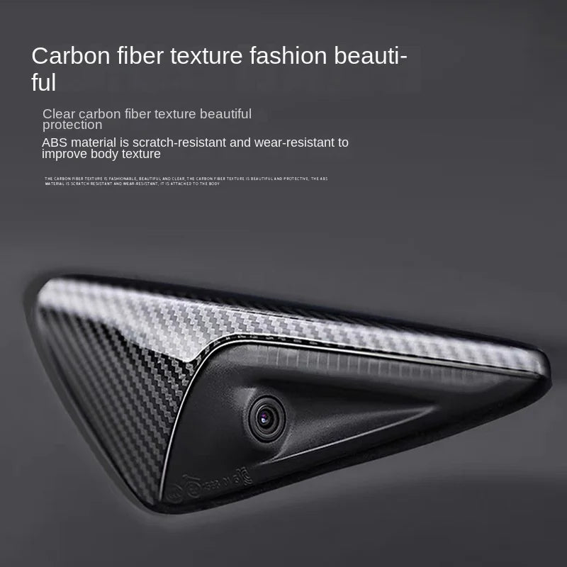 For Tesla Model 3/Y Side Camera Protection Cover Carbon Fiber Fender Trim Cover Car Modification Accessories Tesla 2017-2023