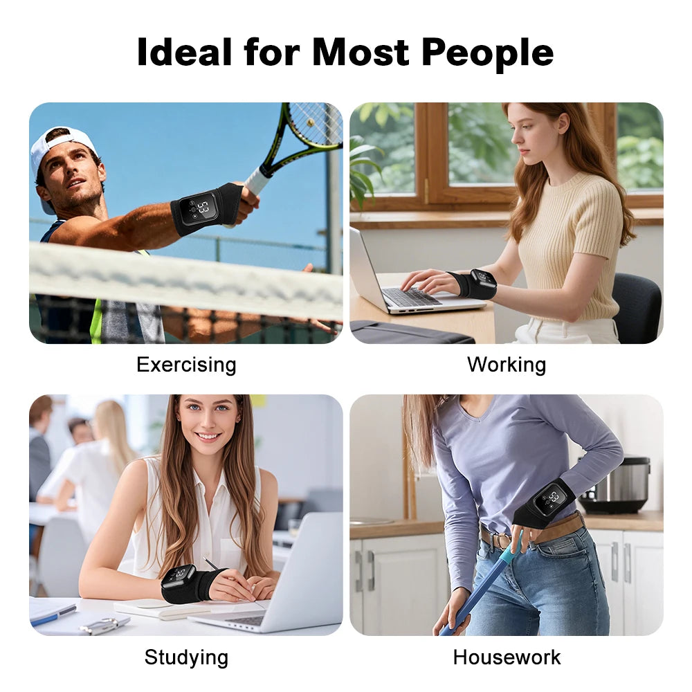 Electric Heating Hand Wrist Massager Wireless Thermal Wrist Brace Wrist Protector 5 Infrared Hot Compress 3 Vibration Wristband