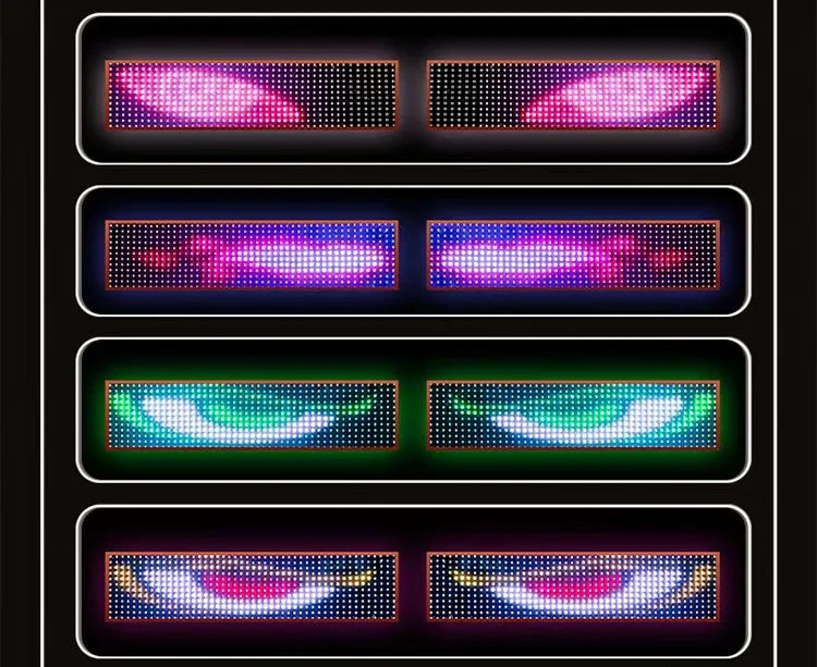 Devil's Eye Truck Windshield Remote Control Flexible Led Eye Animation Display Smart Scrolling Message Eye Soft LED Sign Board