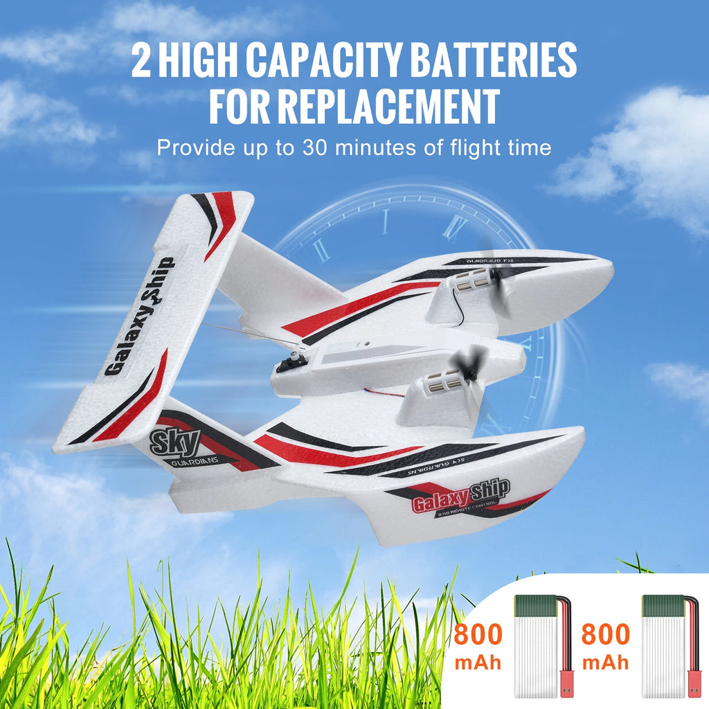 SucceBuy EPP Foam RC Plane 2.4G 3CH  Radio Control Aircraft Sea And Air RC Glider Water Land Flying Airplane Toys Gift For Boys