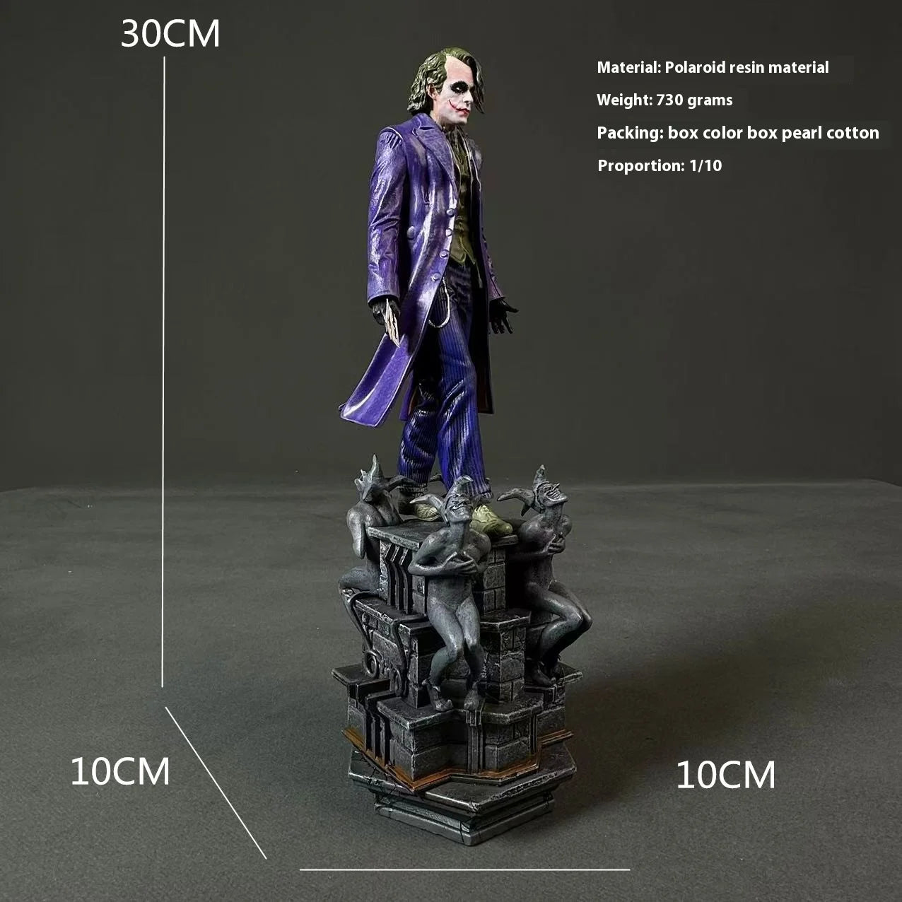 Dark Knight Batman DC Brazilian Factory Heath Ledger Joker 1/10 Scale Resin GK Statue Model Collectible Toy Action Figure