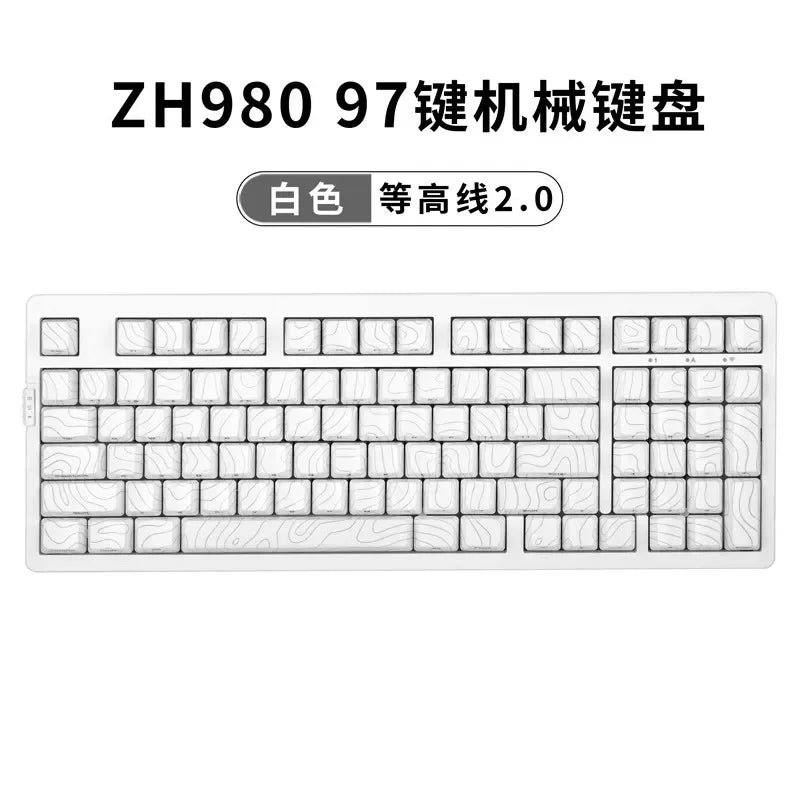 ZORNHER Zuohe ZH980 Mechanical Keyboard Custom RGB Gasket 3mode Hot Swap bluetooth wireless keyboard Desk gaming accessories