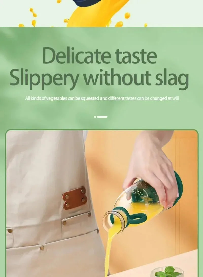 Mini Juice Blender Portable Electric Juicer Bottle 6 Blades Shake Orange Lemon USB Charging Fruit Mixer Fresh Squeezer Machine