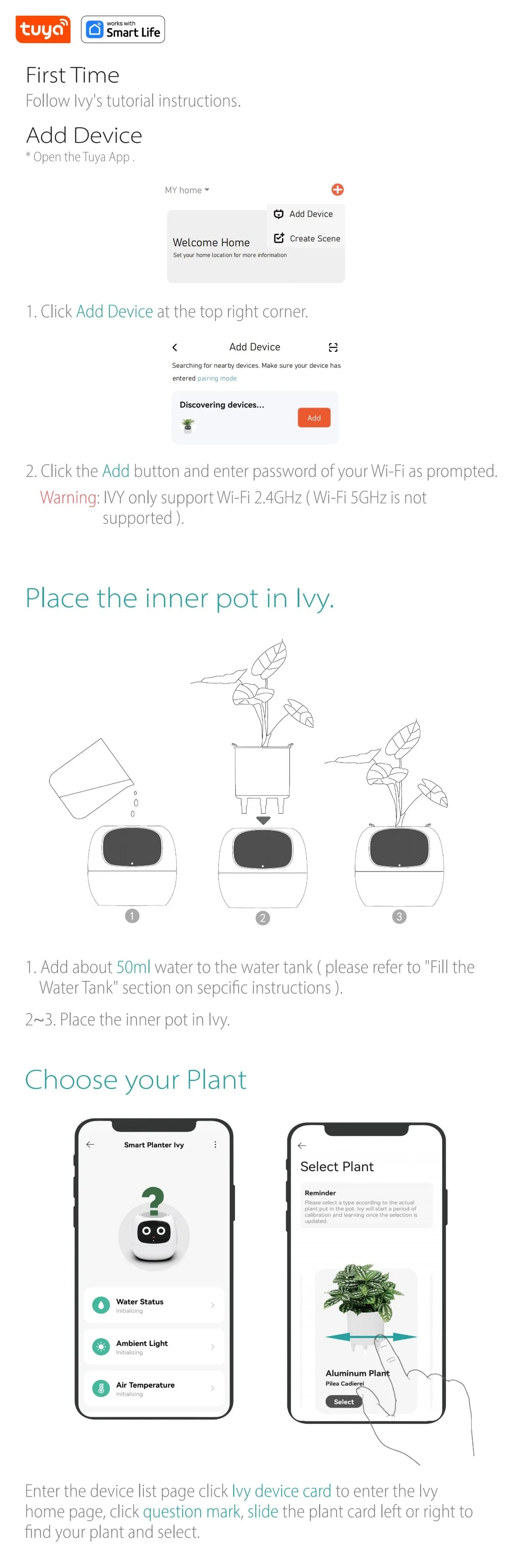 Ivy Tuya Smart Planter,Endless Fun Over 49 Rich Expressions,7 smart sensors,AI Chips Make Raising Plants Easy and Fun