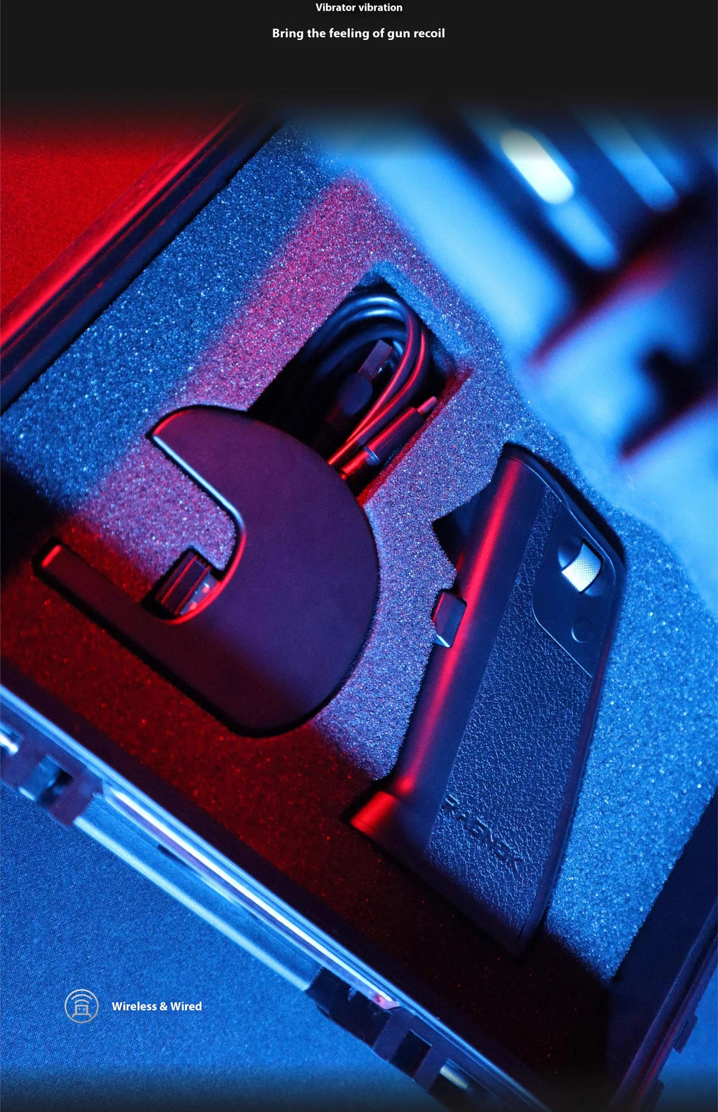 Gun Mouse For Shooting Games Custom Black White Wireless Dual-Mode Vertical Gaming Mouse Born For Fps