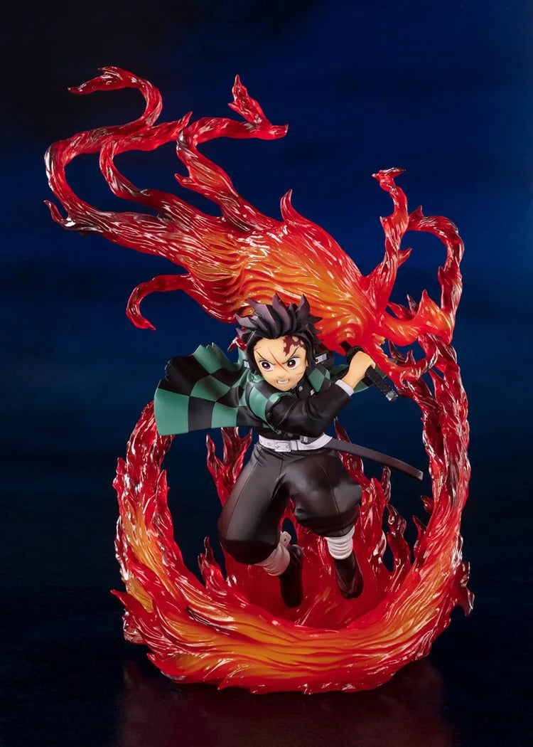 21cm Demon Slayer Kamado Tanjirou Hinokami Kagura Anime Figure Model Statue Boy Collection Desktop Decoration Ornament Toys Gift