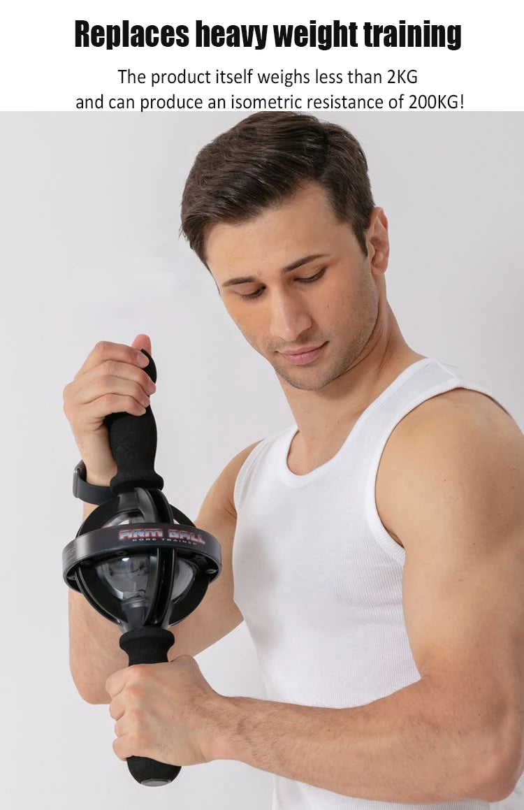 Arm Ball Arm Strength Exerciser  Gyroscope Forearm Exercise Gyroscope with LED Light Core Trainer Home Gym Equipment Fitness