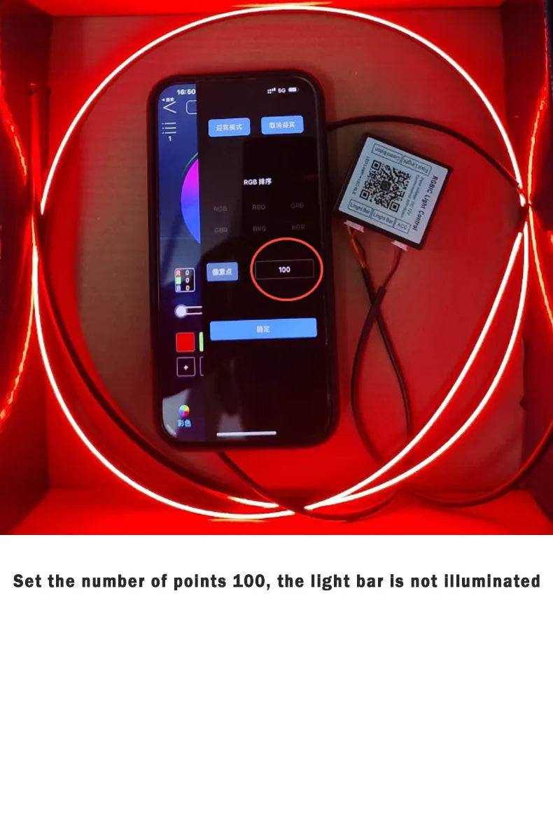 6/10/14/18 in 1 Led Car Ambient Lights RGB 213 64 Color Acrylic Strips Symphony Streamer Interior Rainbow Atmosphere Lamp Kit