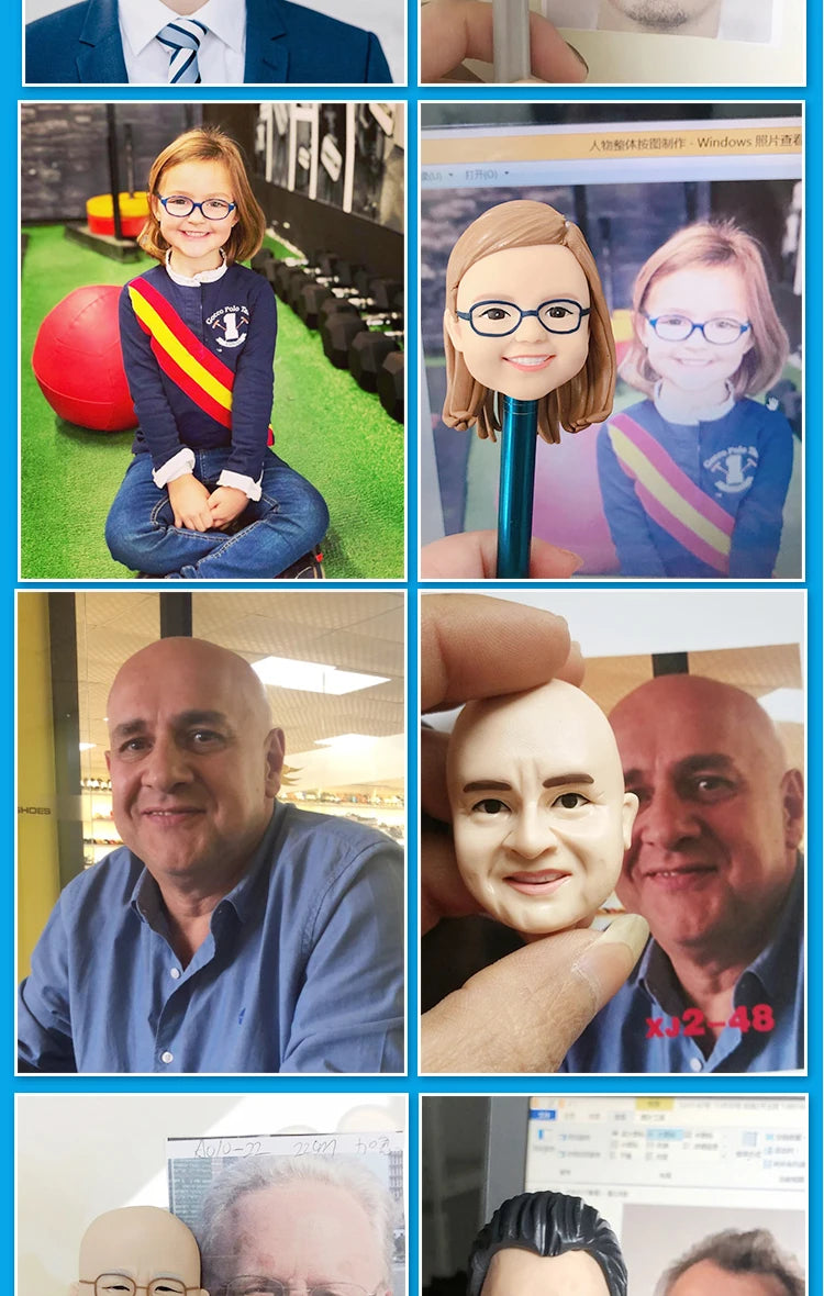 Custom Bobblehead Figurines,Full Body Customization Ai Figure,Personalized 3D Clay Doll Based on Picture,Christmas Gift For wife