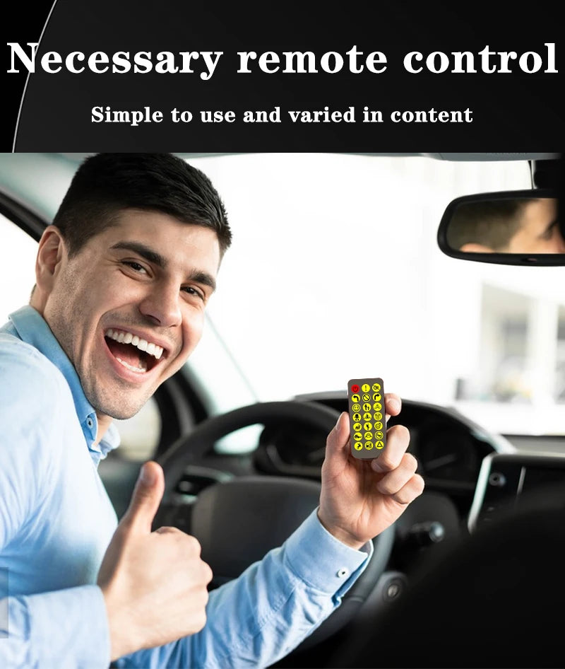 Car LED Matrix Pixel Panel DIY RGB Lighting Graffiti Scrolling Text Board Windshield Advertising Screen Bluetooth APP Control