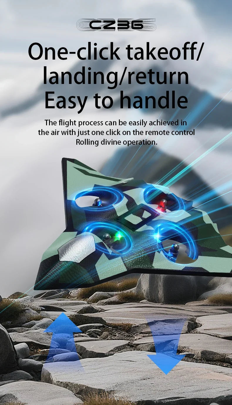 RC Aircraft EPP Foam Stunt Glider Electric Fighter Remote Control Airplane Fall Resistant Plane Toys for Boys Kids CZ01 CZ63