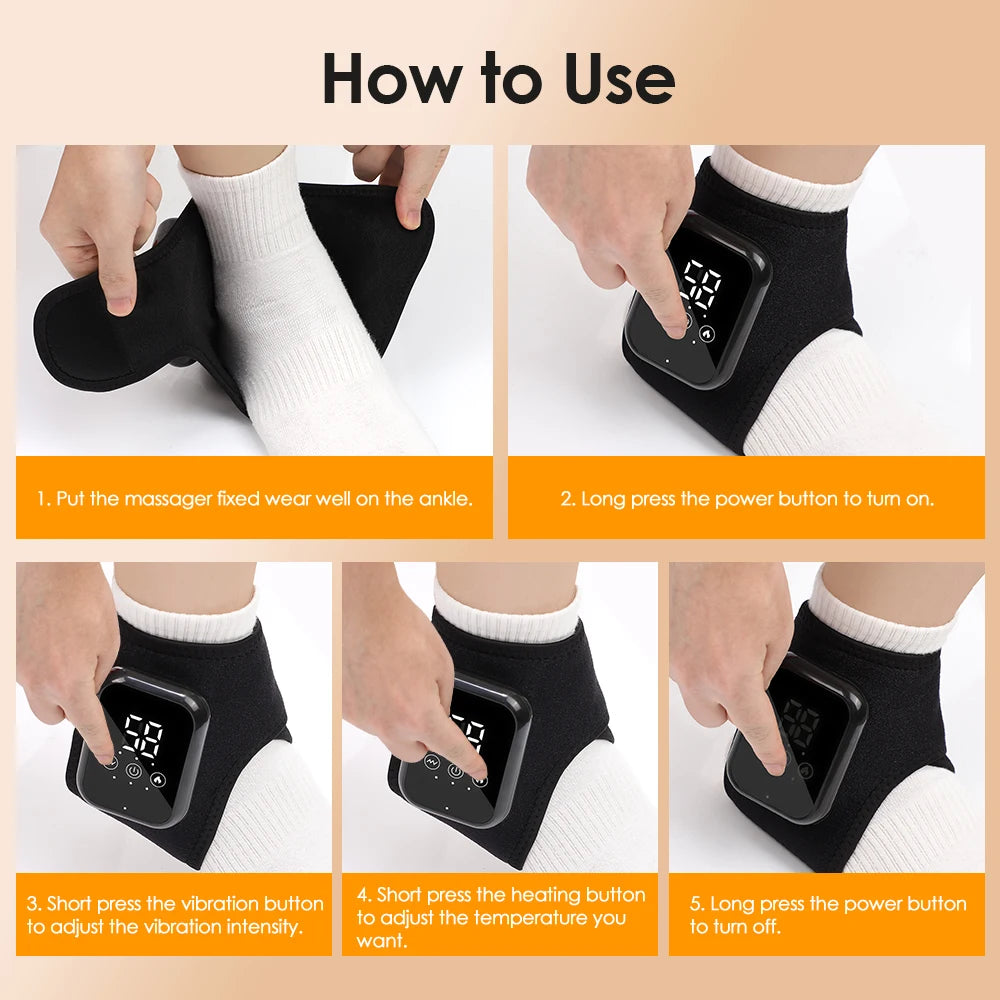 Electric Heating Hand Wrist Massager Wireless Thermal Wrist Brace Wrist Protector 5 Infrared Hot Compress 3 Vibration Wristband