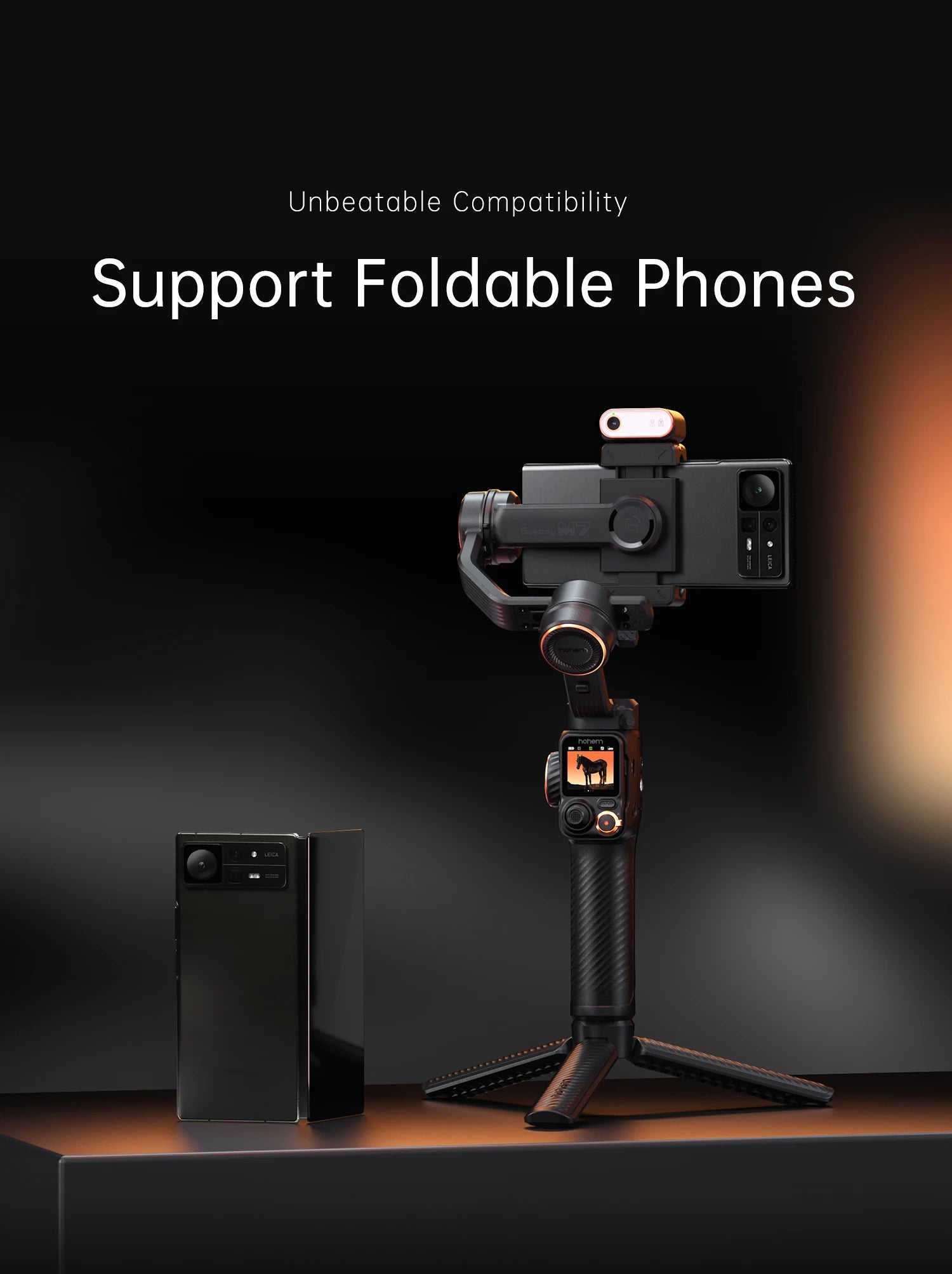 Hohem iSteady  M6 3-Axis Handheld Stabilizer hohem m7 Gimbal for Smartphone w Magnetic Fill Light Face Tracking pk weebill m7