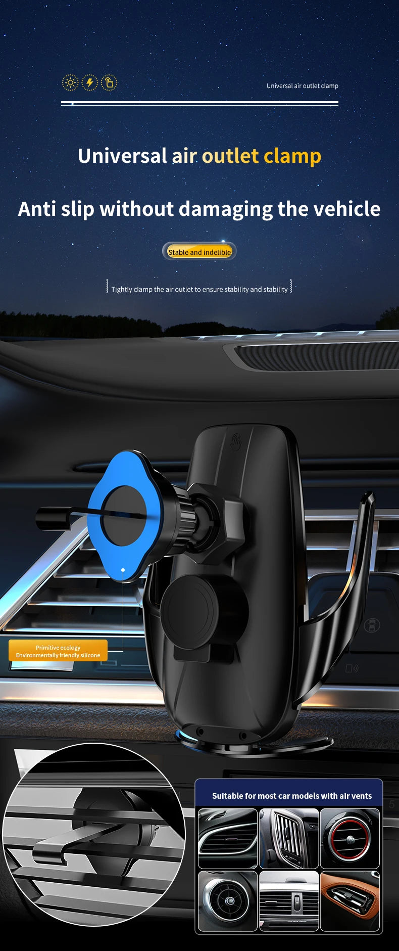 30W Car Wireless Charger Automatic Car Phone Holder Infrared Induction for iPhone 14 13 12 Xiaomi Samsung Fast Charging Station