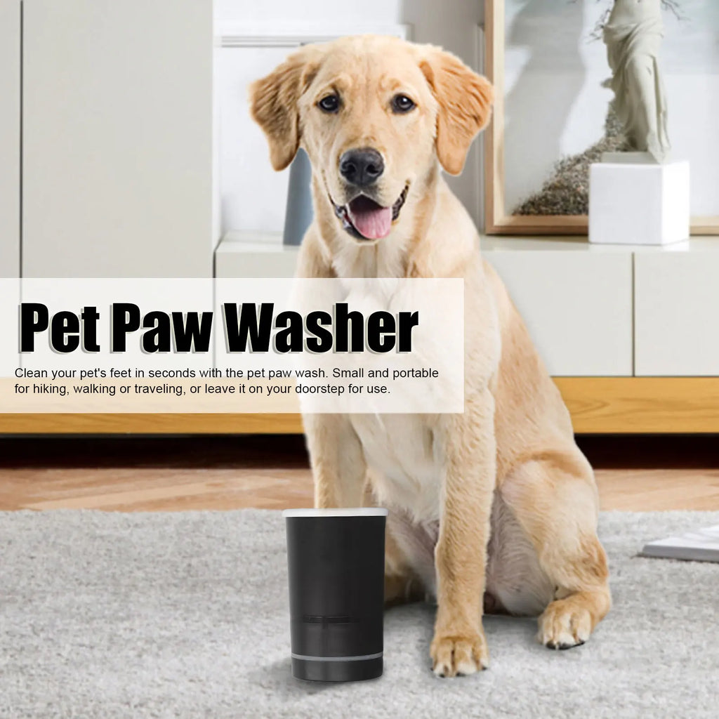 Pet Paw Washer Automatic USB Rechargeable Soft Brushes Portable Dog Foot Cleaner for Small Medium Dogs