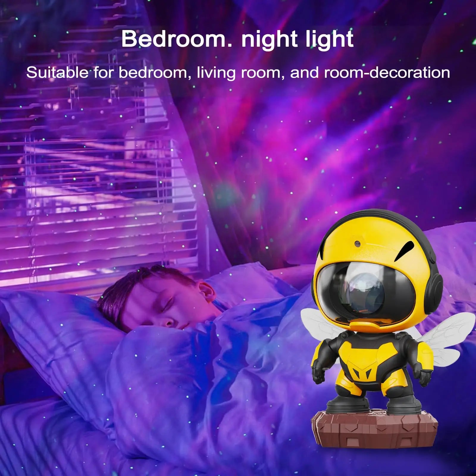 Star Galaxy Night Light Projector for Kids Bedrooms Decoration Star Projector Little Bee Projector Lamp Galaxy Projector