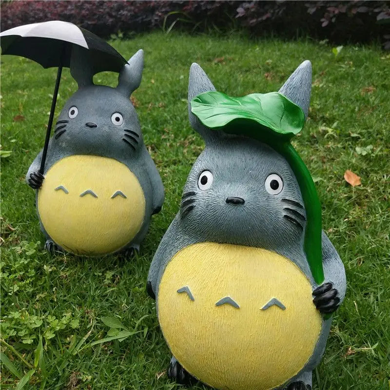 Large Garden Statue Cartoon Anime Totoroeds Sculpture Creative Kawaii Miyazakis Hayaos Totoros Resin Figurines Garden Home Decor