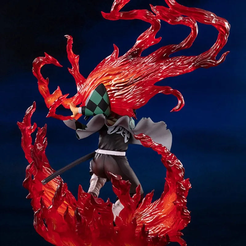 21cm Demon Slayer Kamado Tanjirou Hinokami Kagura Anime Figure Model Statue Boy Collection Desktop Decoration Ornament Toys Gift