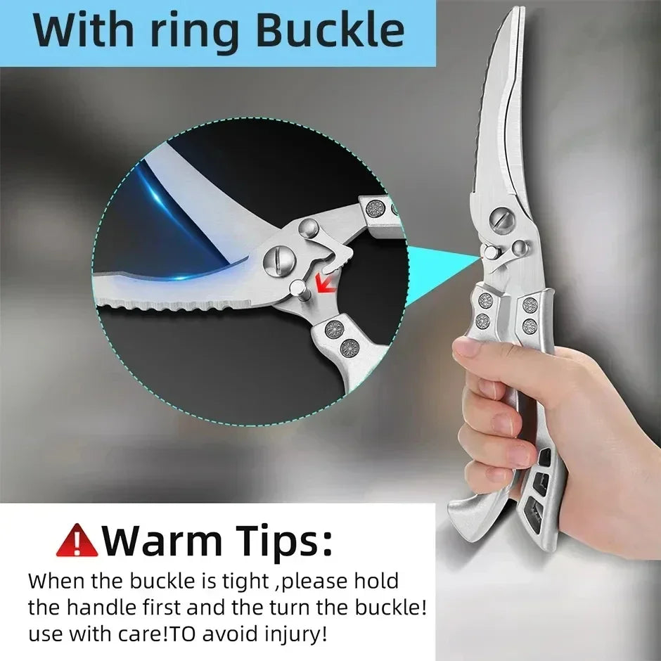 Professional Chicken Bone Kitchen Scissors Kitchen Shears Duck Fish Cutter Stainless Steel Scissors Clean Cook Scissors Knife