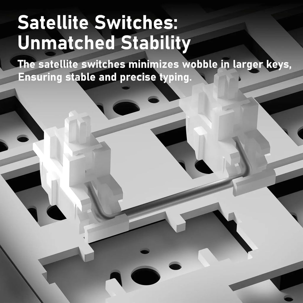 ZORNHER ZH870 Wireless Mechanical Keyboard 80% Black Custom Creamy Sound Keyboard Gaming  Lighted Up Black Topographic Keycap