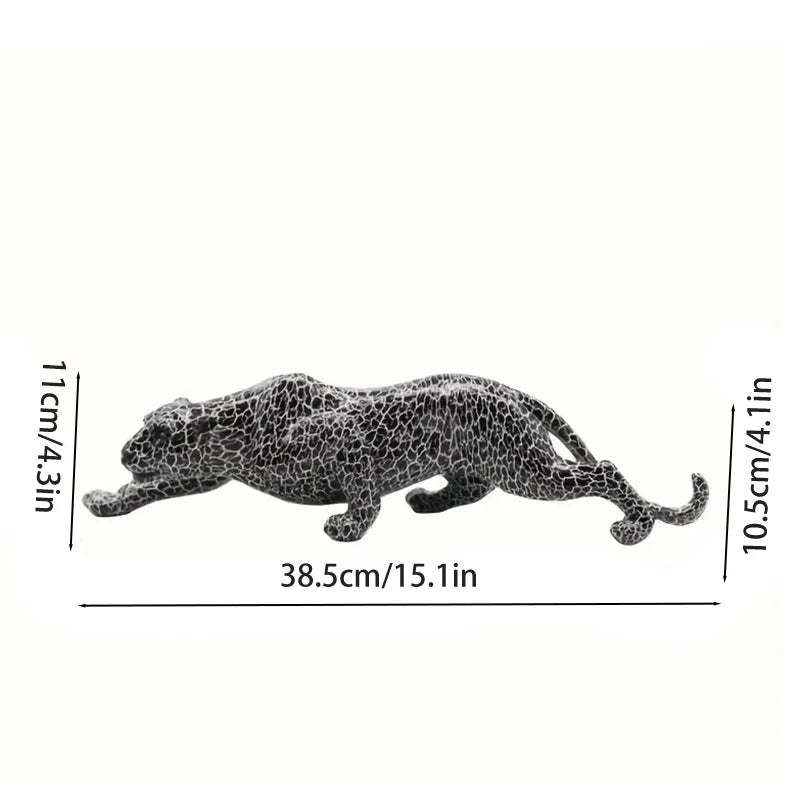 Resin Cheetah Fiugrine Modern Creative Leopard Decorative Sculpture Panther Statue Home Bar Living Room Study Room Decor Gift