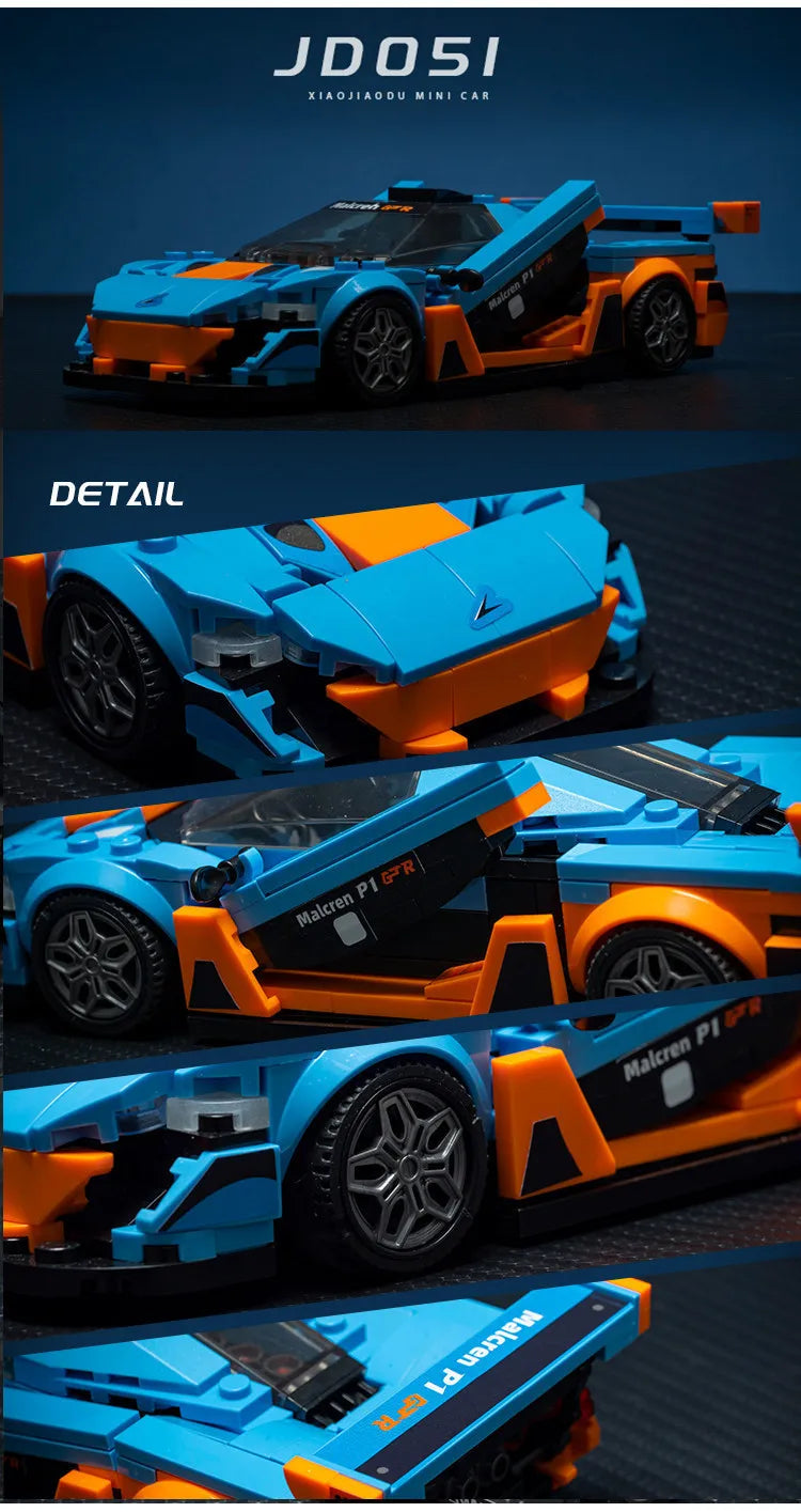 11 Types Speed Champions Car Hypercar Building Blocks MOC Construction Bricks Famous Sport Vehicle Toys Gift For Children Kids