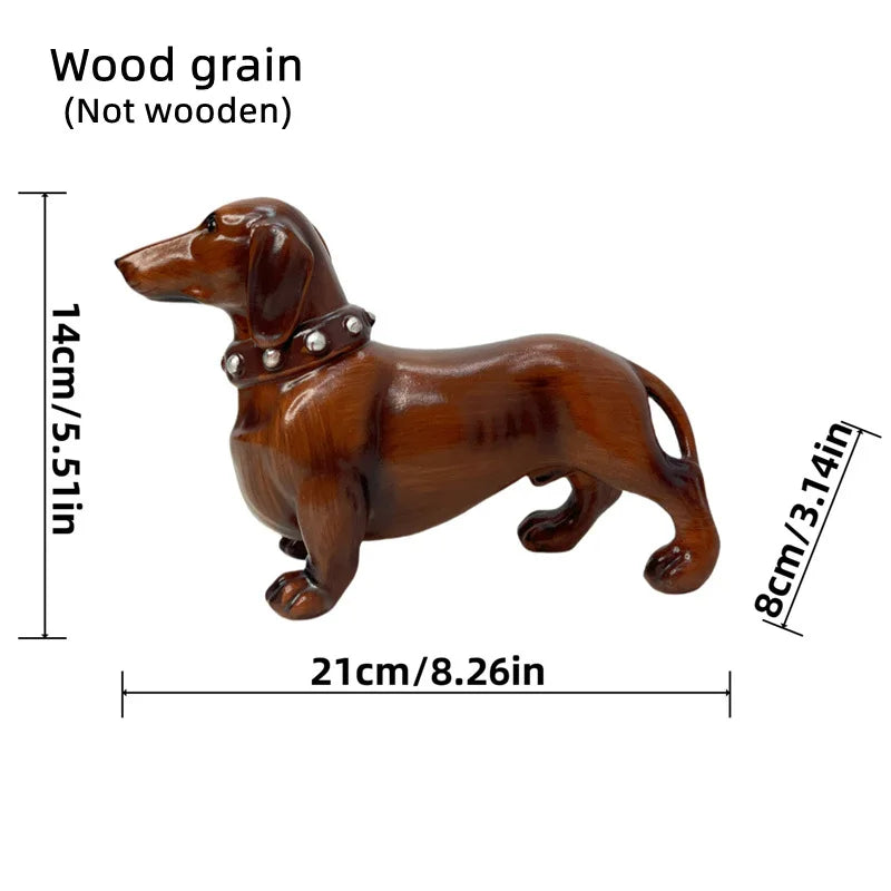 Graffiti Dachshund Figurine Colorful Dog Statue Home Table Decoration Resin Bulldog Sculpture Animal Dogs Ornament for Room Desk
