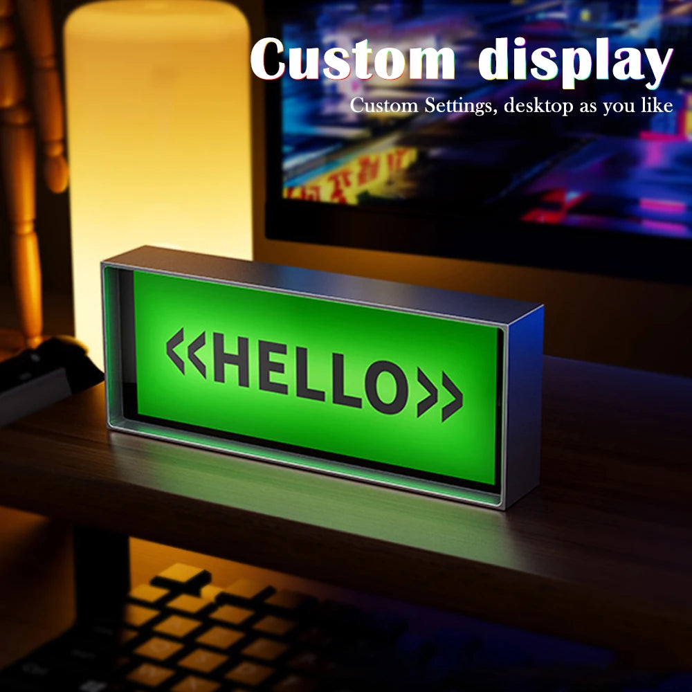 Smart RGB Quantum Clock Night Light IPS Bluetooth APP Control DIY Gaming Dispaly Screen For Gaming Room Bedroom Decor