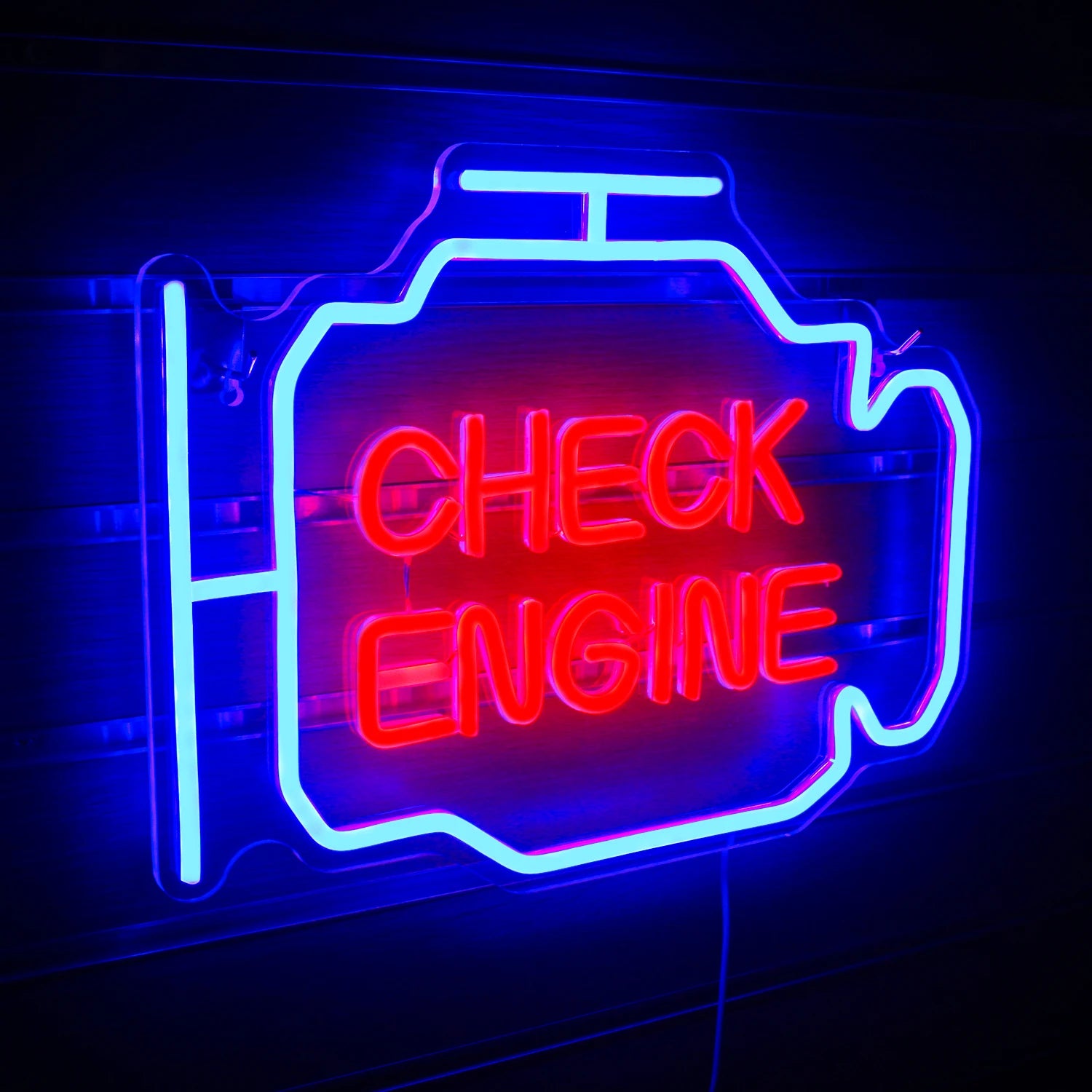 Check Engine Neon Sign Led Light Auto Room Garage Repair Shop Wall Decor Bar Party Club Luminous Atmosphere Lamp USB Power